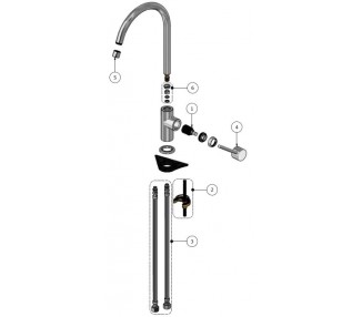 TAU Single lever sink mixer 25 cartridge cold start