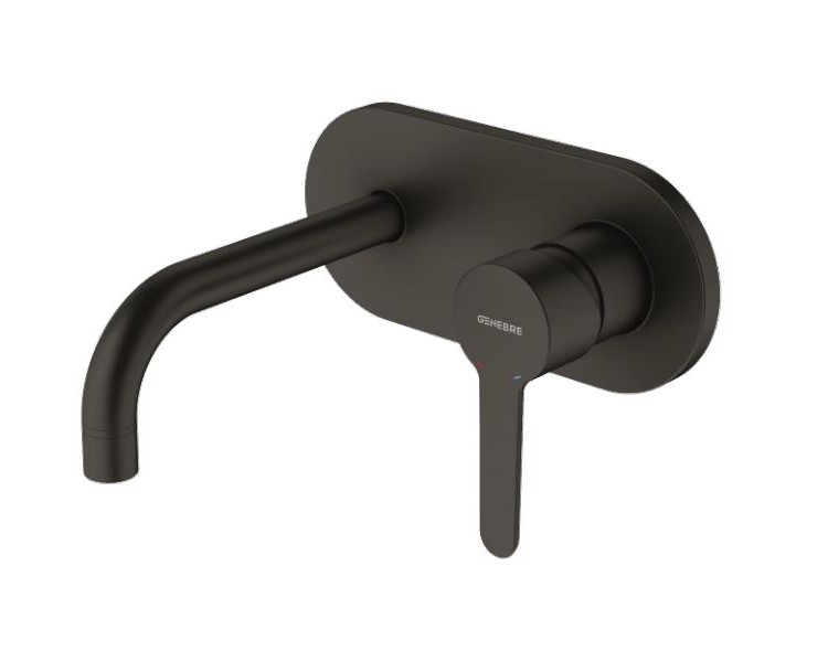 Built-in wash-basin mixer 16 cm spout, Oslo Black, Genebre Built-in wash-basin mixer 16 cm spout, Oslo Black, Genebre