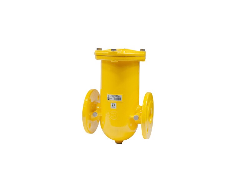 Straight flanged gas filter