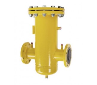 Straight flanged gas filter