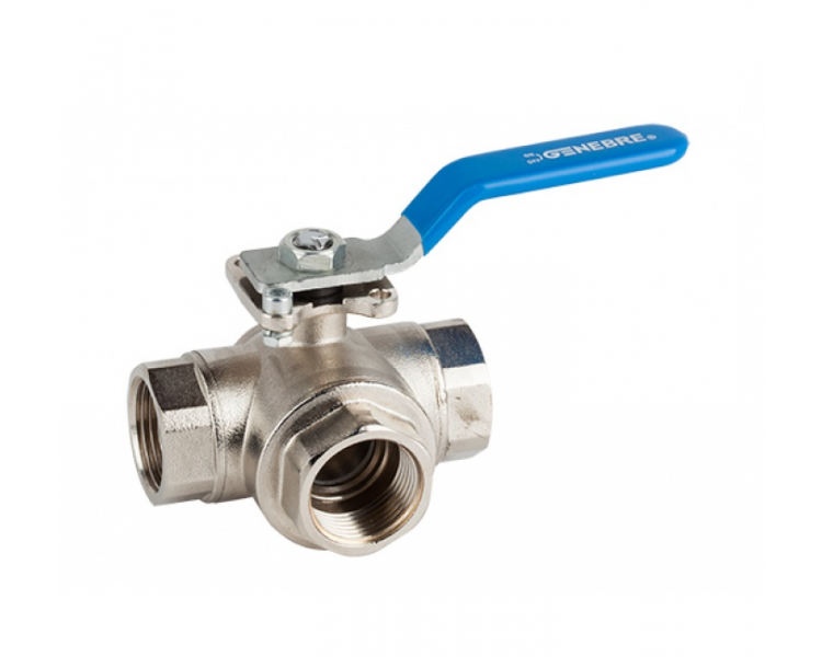 Trosmerni krogelni ventil za neposredno sestavljanje tipa "T"