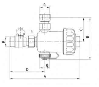 Magnetischer Schlammabscheider unter dem Kessel