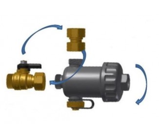 Magnetischer Schlammabscheider unter dem Kessel