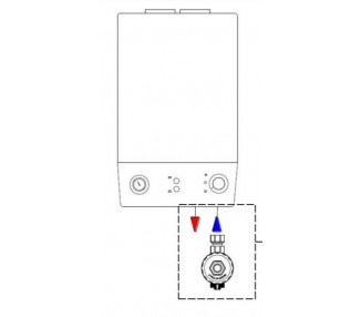 Magnetischer Schlammabscheider unter dem Kessel