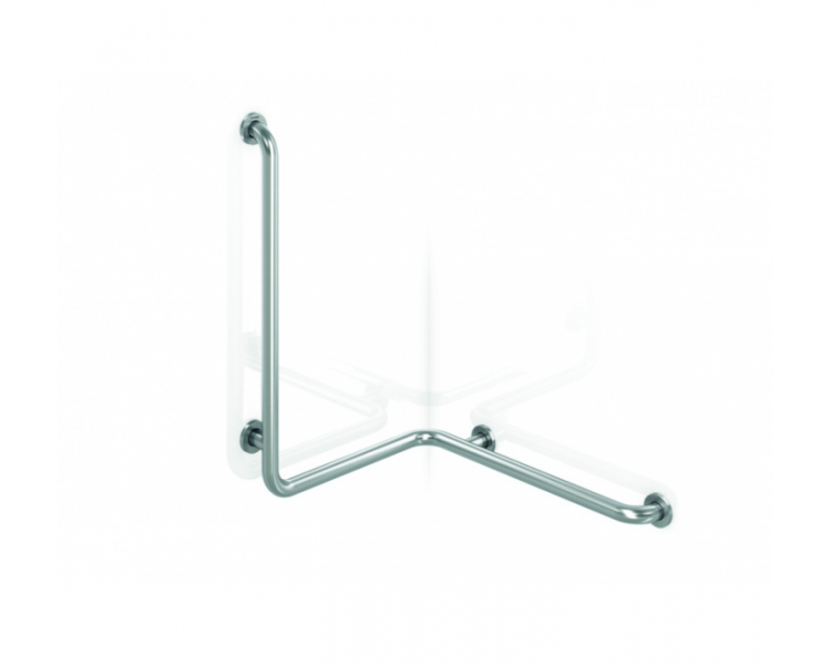 Tri stranska opora, leva, nerjaveče jeklo, polirano