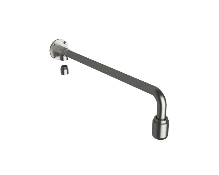 PremiumLine safety shower arm, wall mounted, exposed pipework