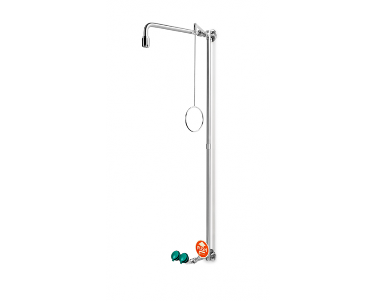 PremiumLine safety shower combination, with safety eye shower, wall