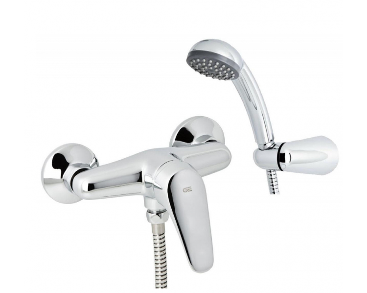Single lever shower mixer with kit, Ge 2, Genebre