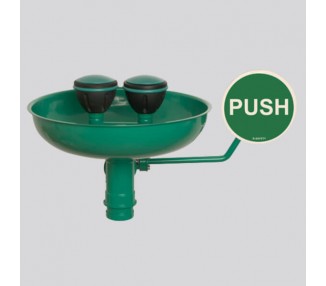 ClassicLine Sicherheits-Augendusche mit Auffangbecken, für Wandmontage Aufputz