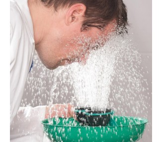 ClassicLine Sicherheits-Augendusche mit Auffangbecken, für Wandmontage Aufputz