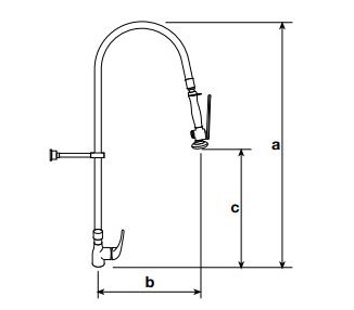 Pre-rinse Mixer Set, ohne Federn , Zähler montiert