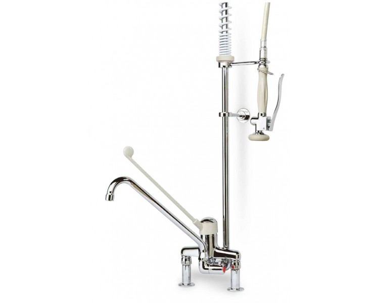 Mešalni set za predizpiranje s tušem in izlivom, pultna namestitev PL896