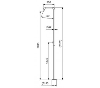 Stainless steel AISI 316L shower tower with single-lever mixer