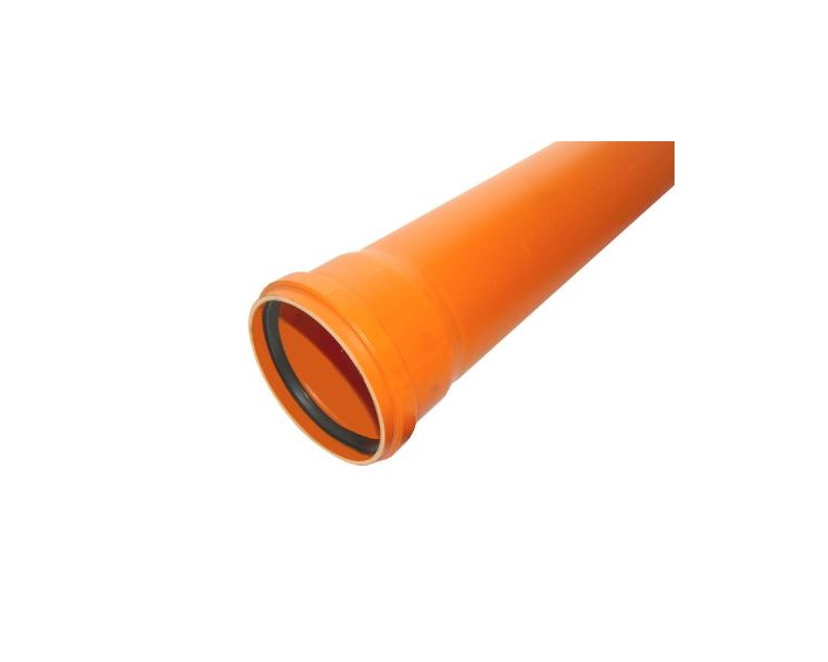 PVC, UKC-Rohr für externe Straßenabwasserentsorgung, Durchfahrbar, orange, DN110 PVC, UKC-Rohr für externe Straßenabwasserentsorgung, Durchfahrbar, orange, DN110