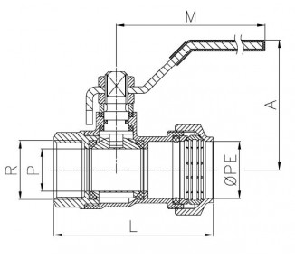 Kugelhahn für PE-Rohr