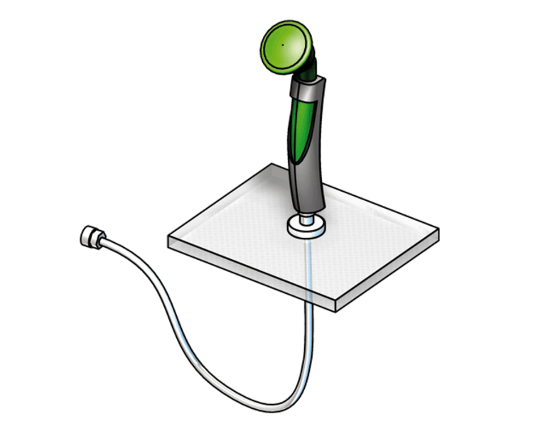 ClassicLine ročni tuš za oči 45° namizna namestitev